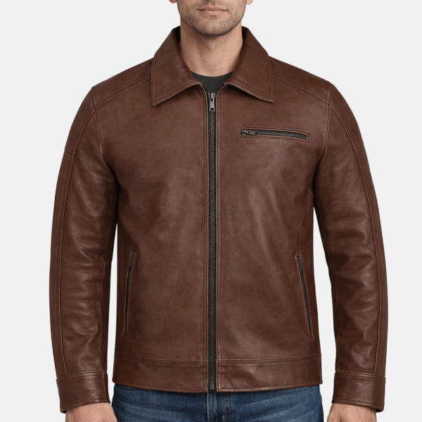 Men's Ironclad Vintage Brown Waxed Leather Jacket