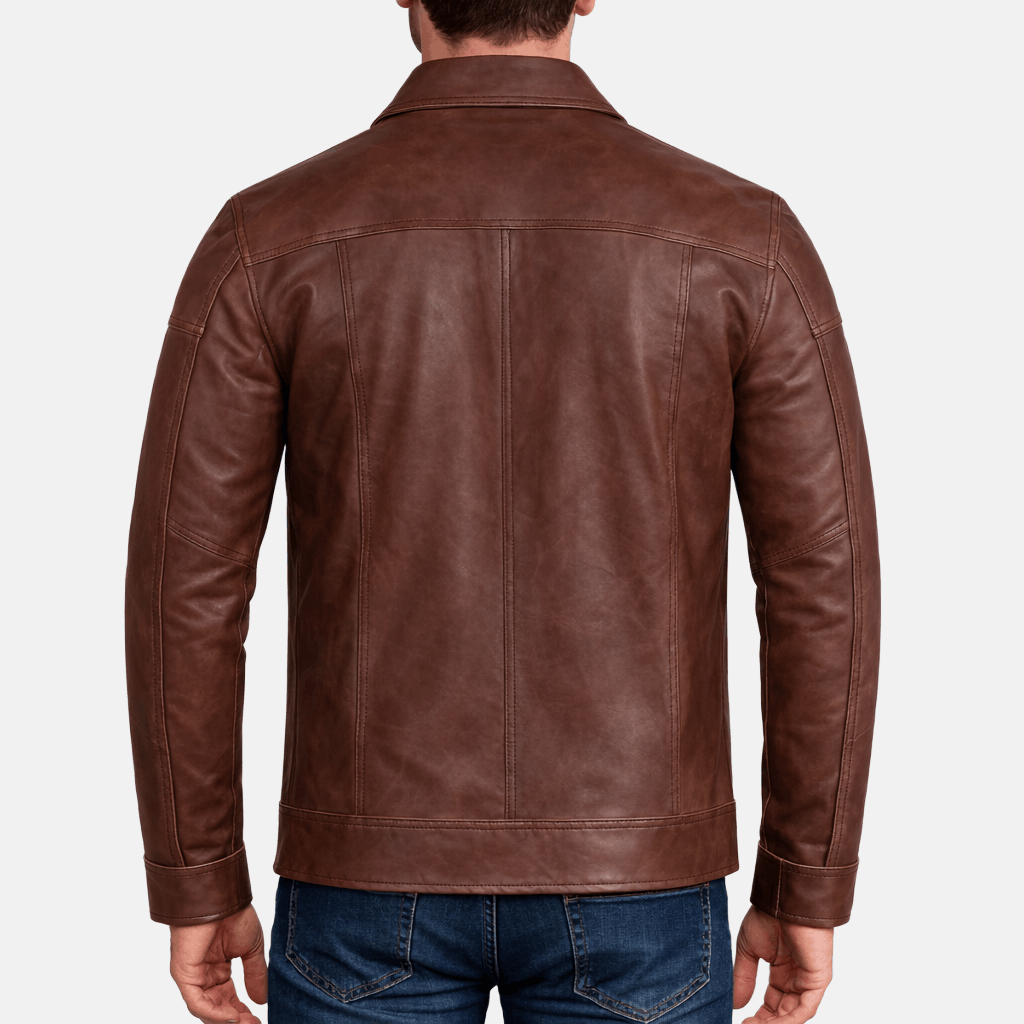Men's Ironclad Vintage Brown Waxed Leather Jacket