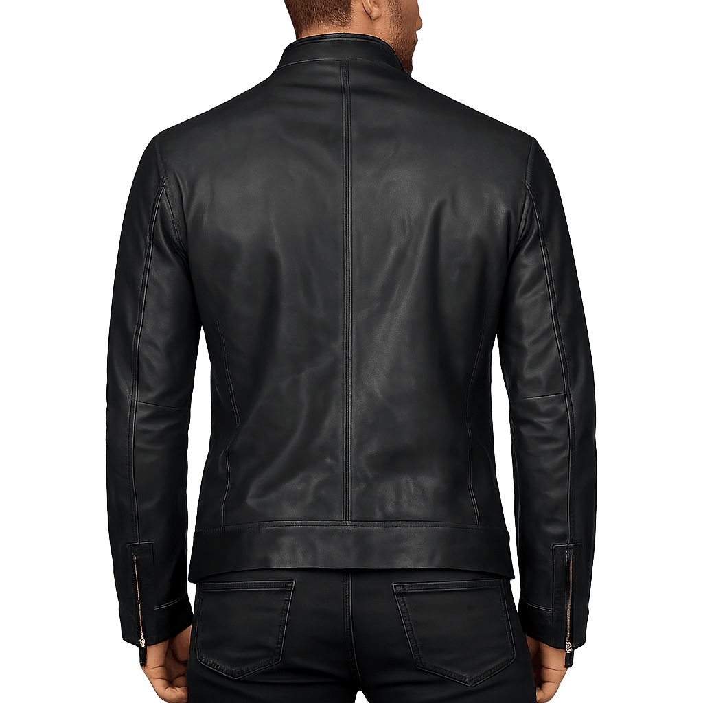 Men's Maverick Black Biker Leather Jacket
