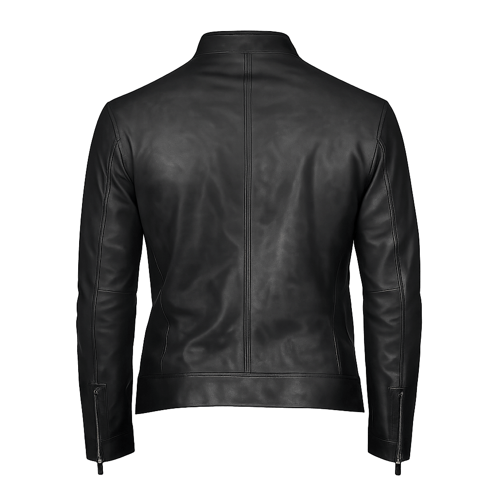 Men's Maverick Black Biker Leather Jacket