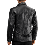 Men's Premium Black Reefer Leather Jacket
