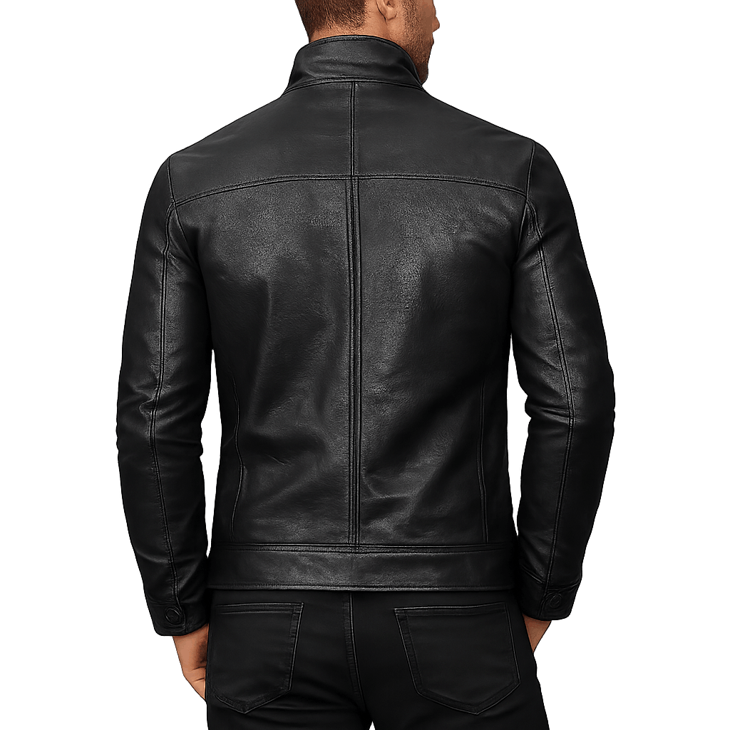 Men's Midnight Racer Leather Biker Jacket