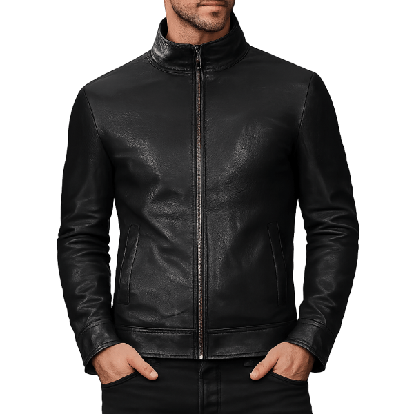 Men's Midnight Racer Leather Biker Jacket