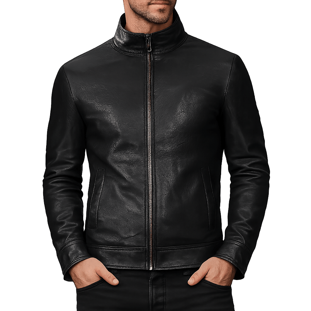 Men's Midnight Racer Leather Biker Jacket