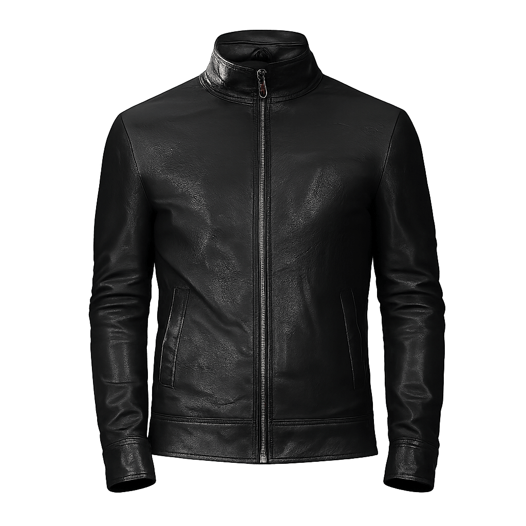 Men's Midnight Racer Leather Biker Jacket