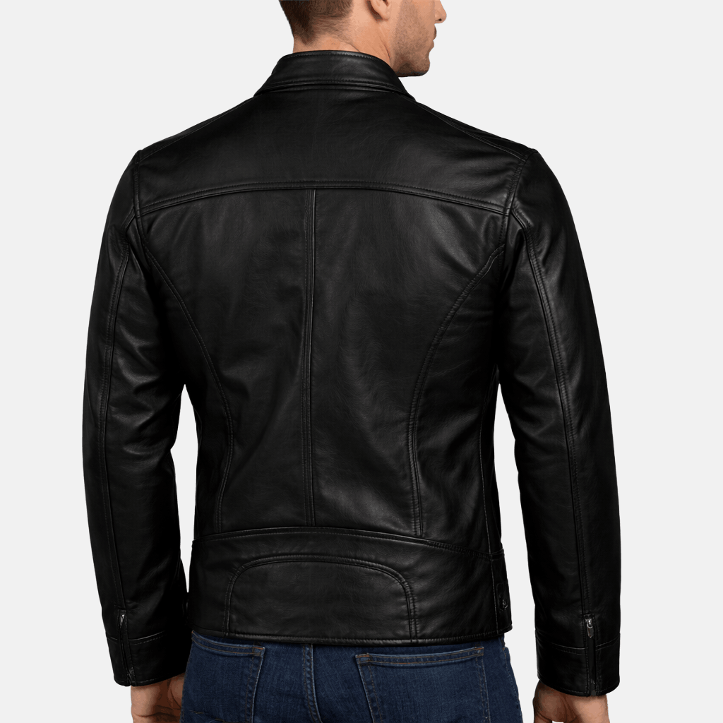 Men's Premium Black Leather Biker Jacket