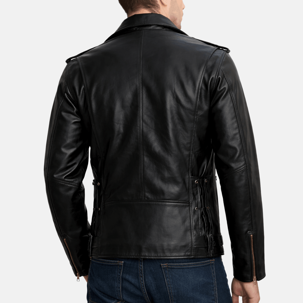 Men's Renegade Black Leather Biker Jacket