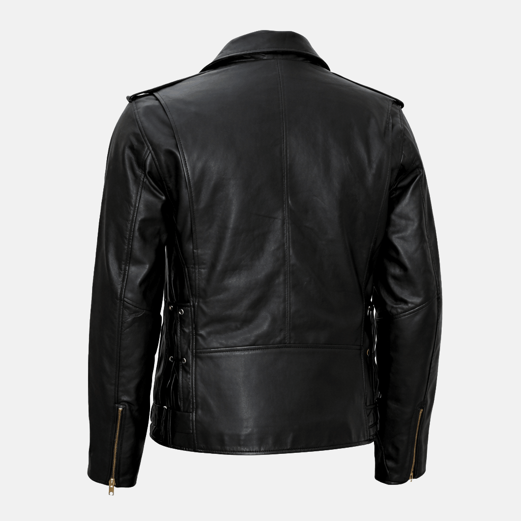 Men's Renegade Black Leather Biker Jacket