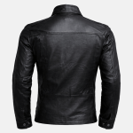 Men's Slim Fit Biker Black Leather Jacket