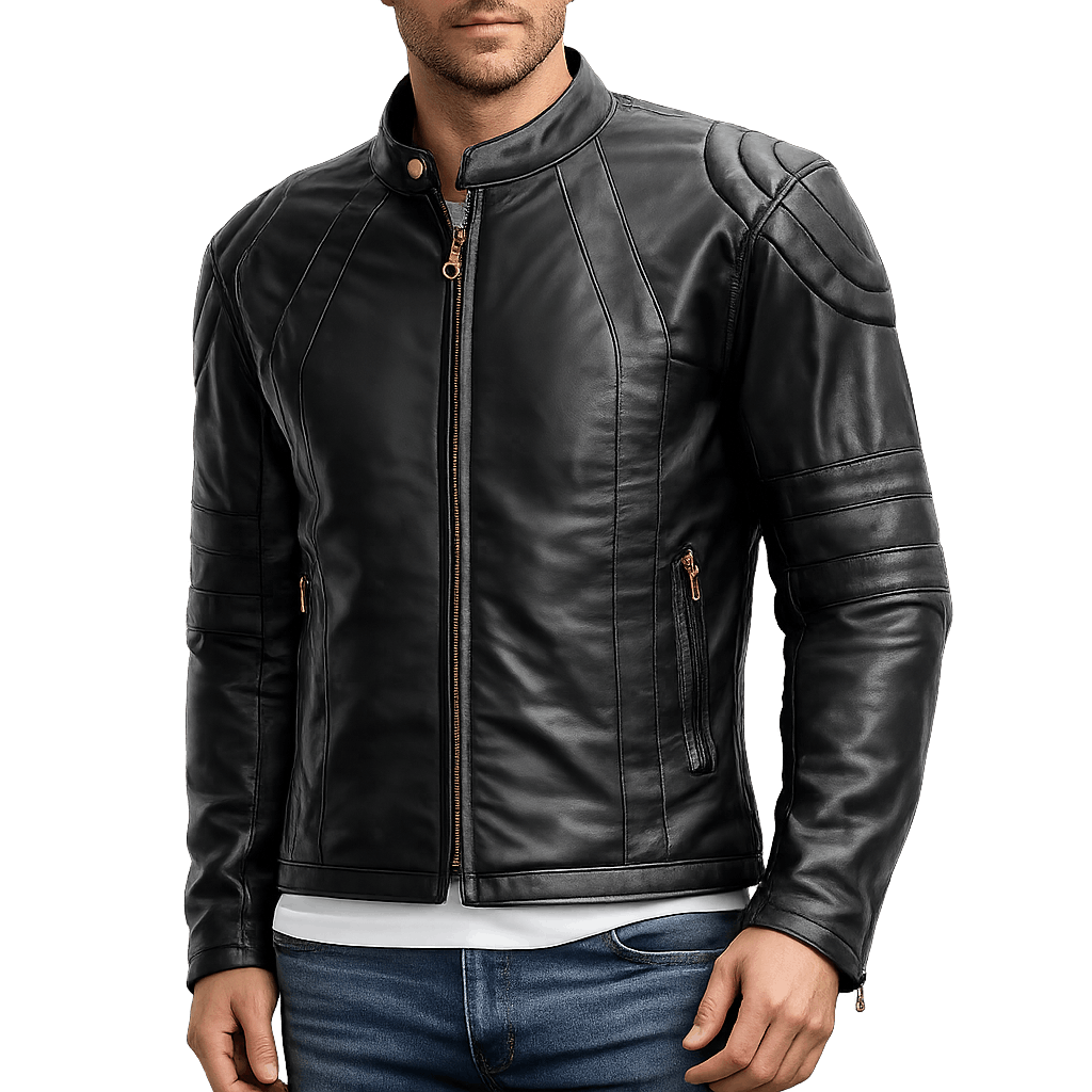 Men's Soft Black Sheep Leather Jacket