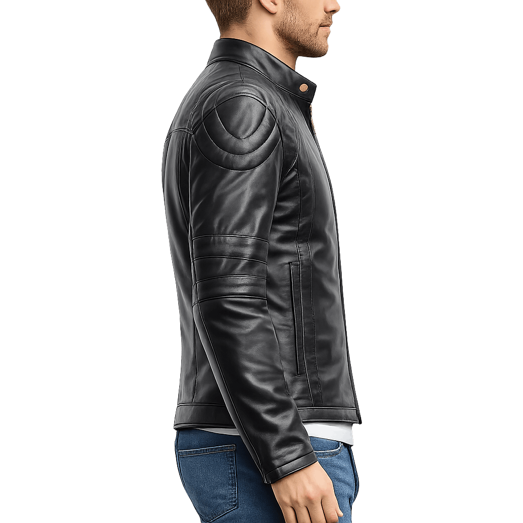 Men's Soft Black Sheep Leather Jacket