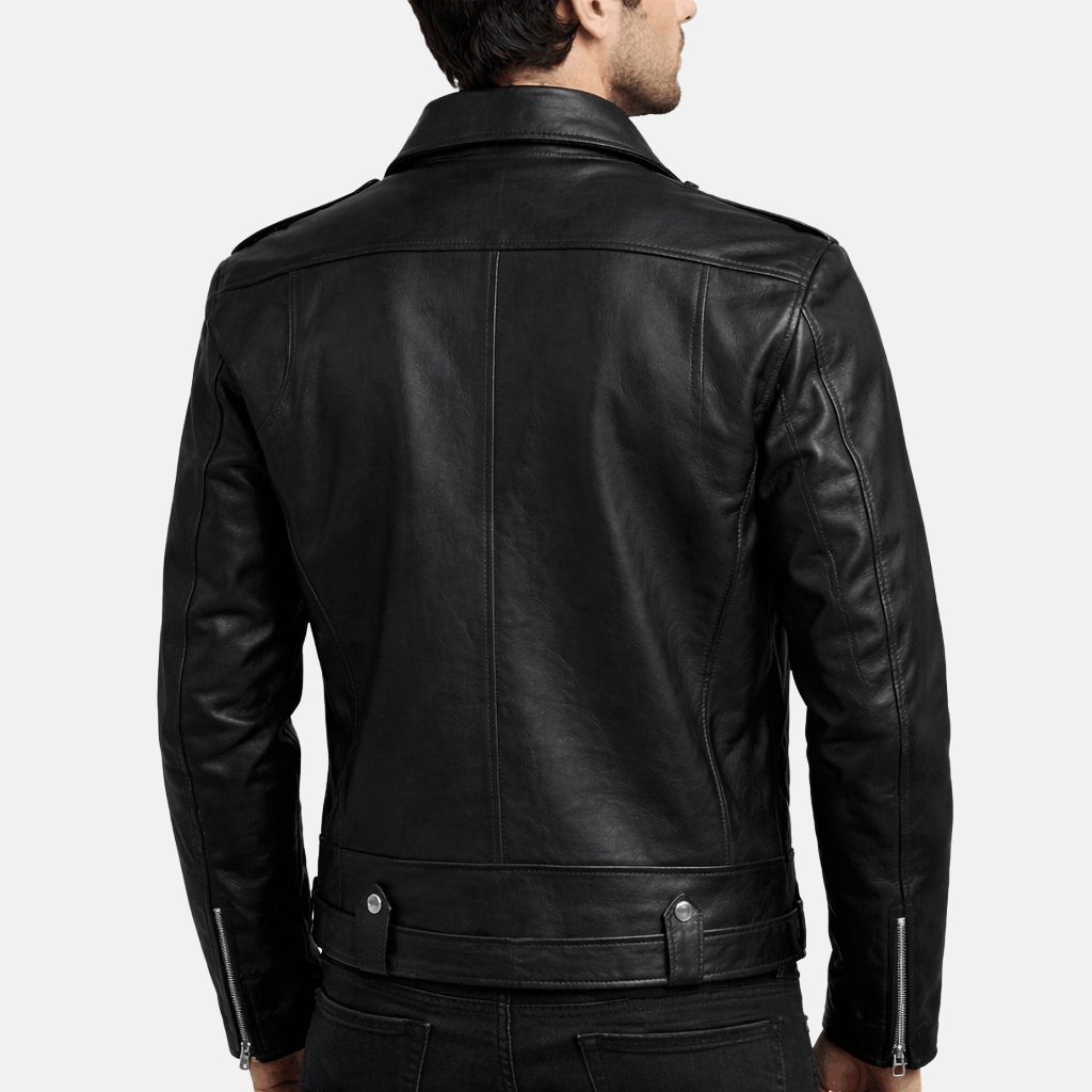 Men's Traditional Leather Biker Jacket