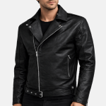 Men's Traditional Leather Biker Jacket