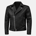 Men's Traditional Leather Biker Jacket