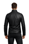 Men's Black Viper Cowhide Leather Biker Jacket