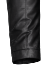 Men's Black Viper Cowhide Leather Biker Jacket