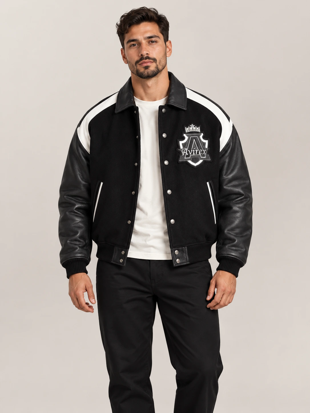 Men's Avirex Kings Black Jacket