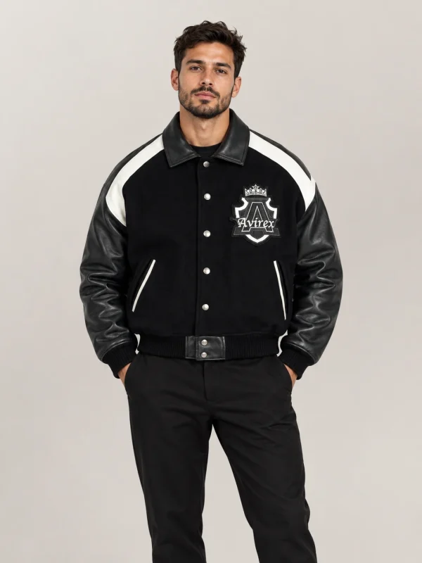 Men's Avirex Kings Black Jacket