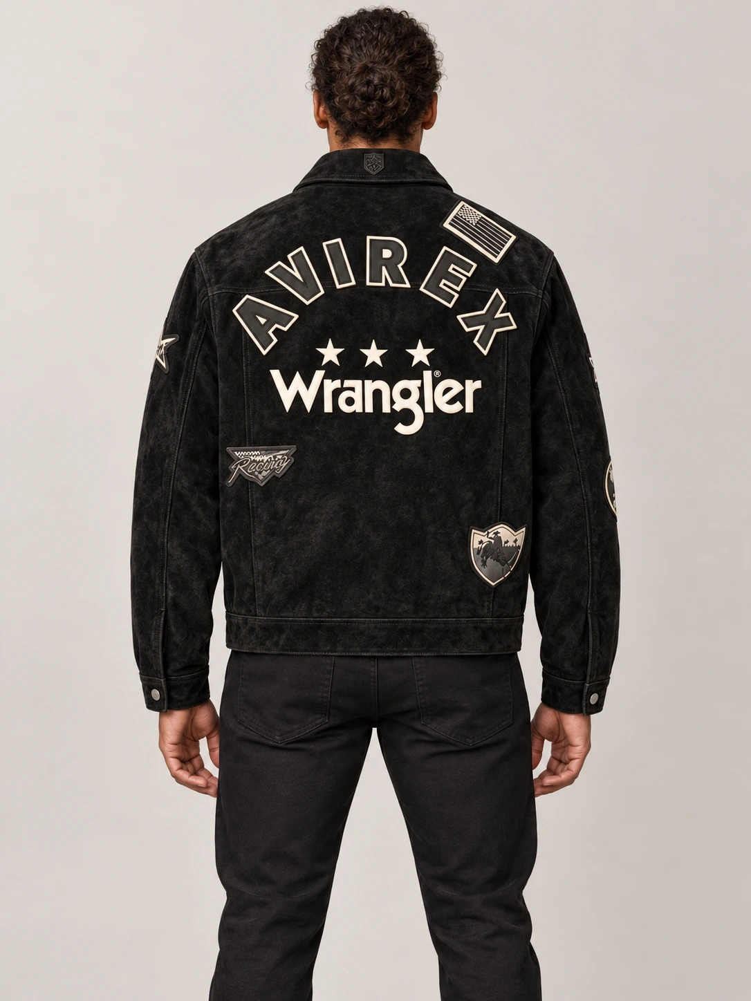 Men's Avirex X Wrangler Suede Trucker Jacket