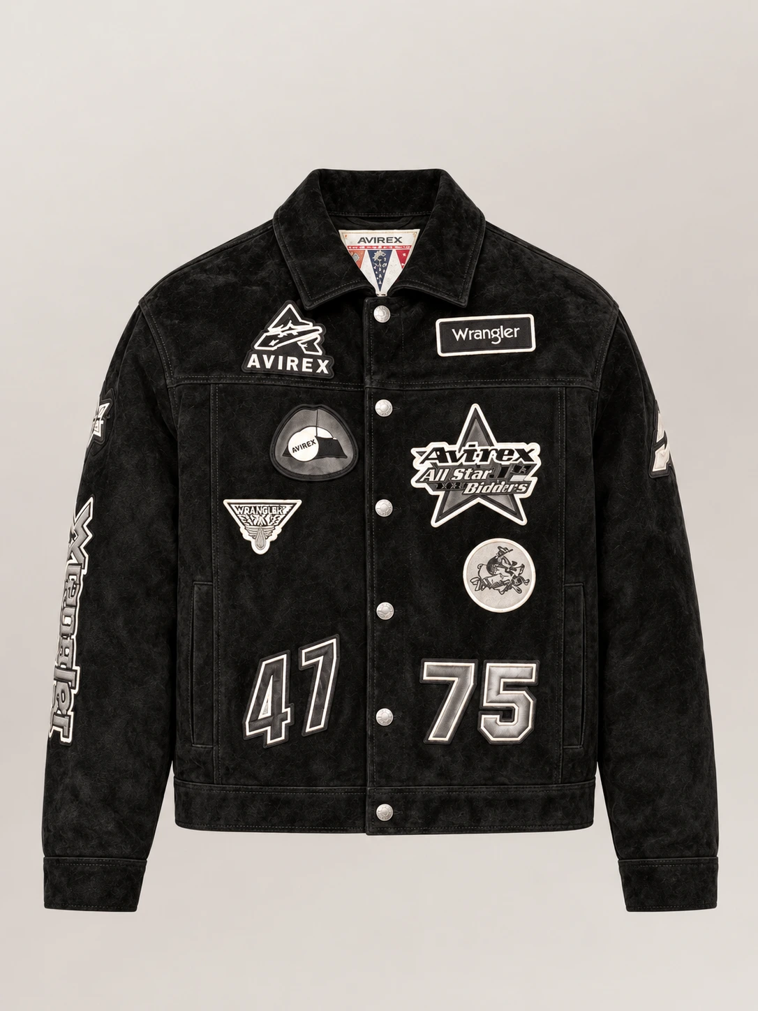 Men's Avirex X Wrangler Suede Trucker Jacket