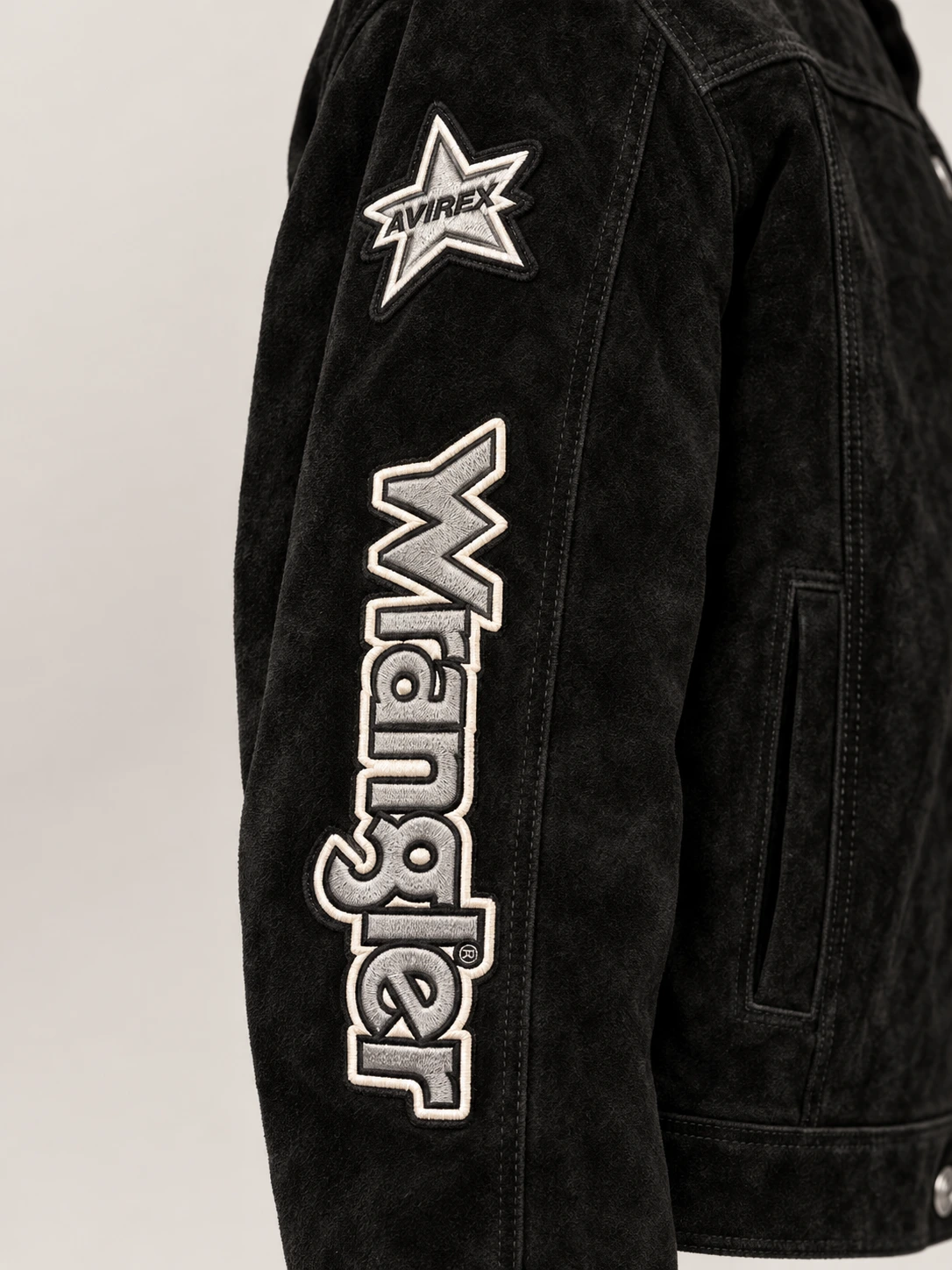Men's Avirex X Wrangler Suede Trucker Jacket