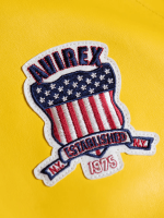 Men’s Avirex Real Leather Jacket Mustard Flight Bomber American Varsity