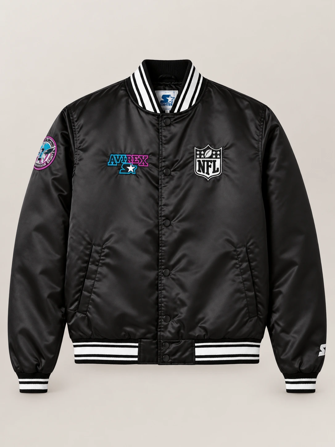 Men's Avirex X Starter Super Bowl Lx Satin Jacket