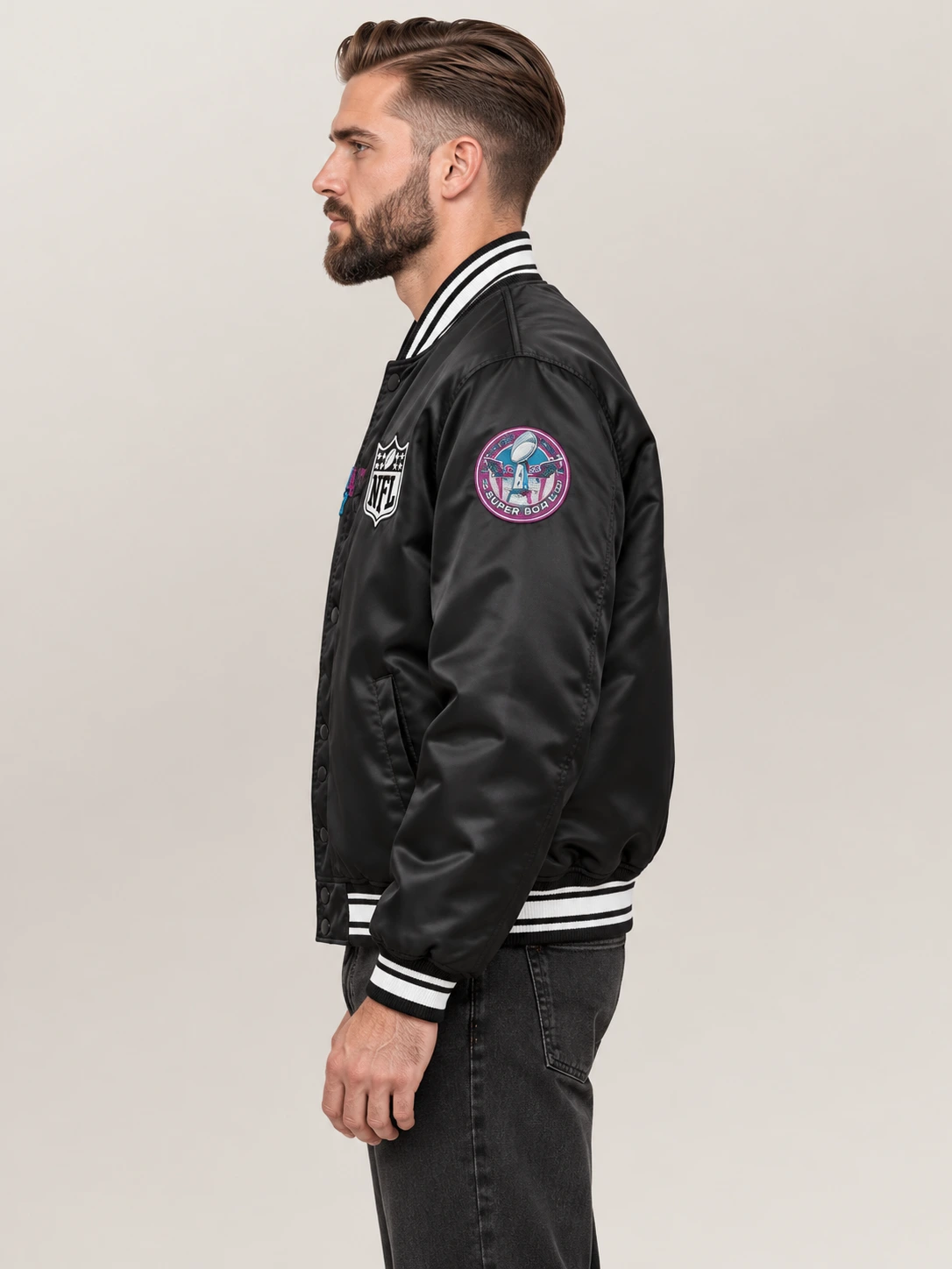 Men's Avirex X Starter Super Bowl Lx Satin Jacket