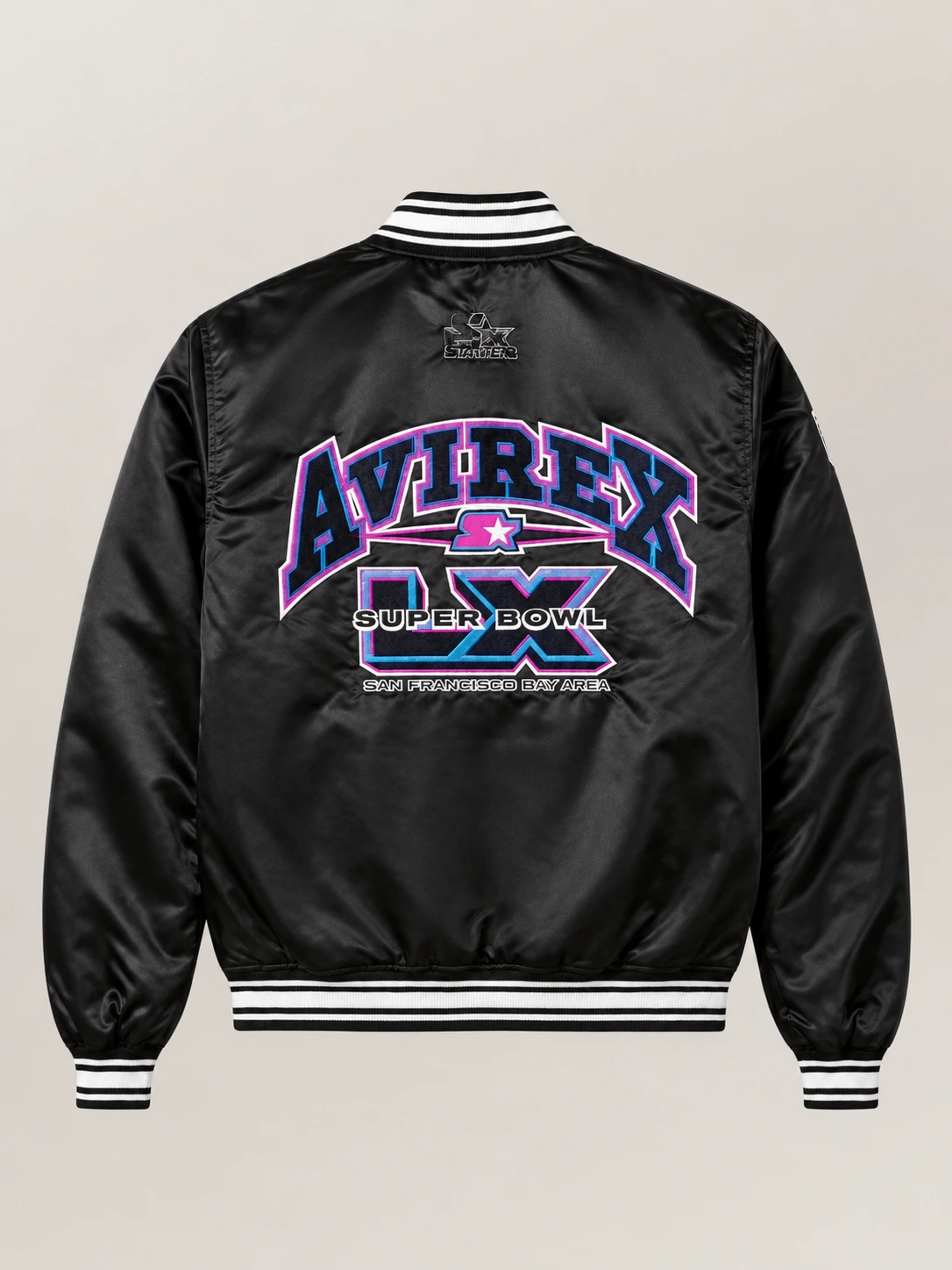 Men's Avirex X Starter Super Bowl Lx Satin Jacket