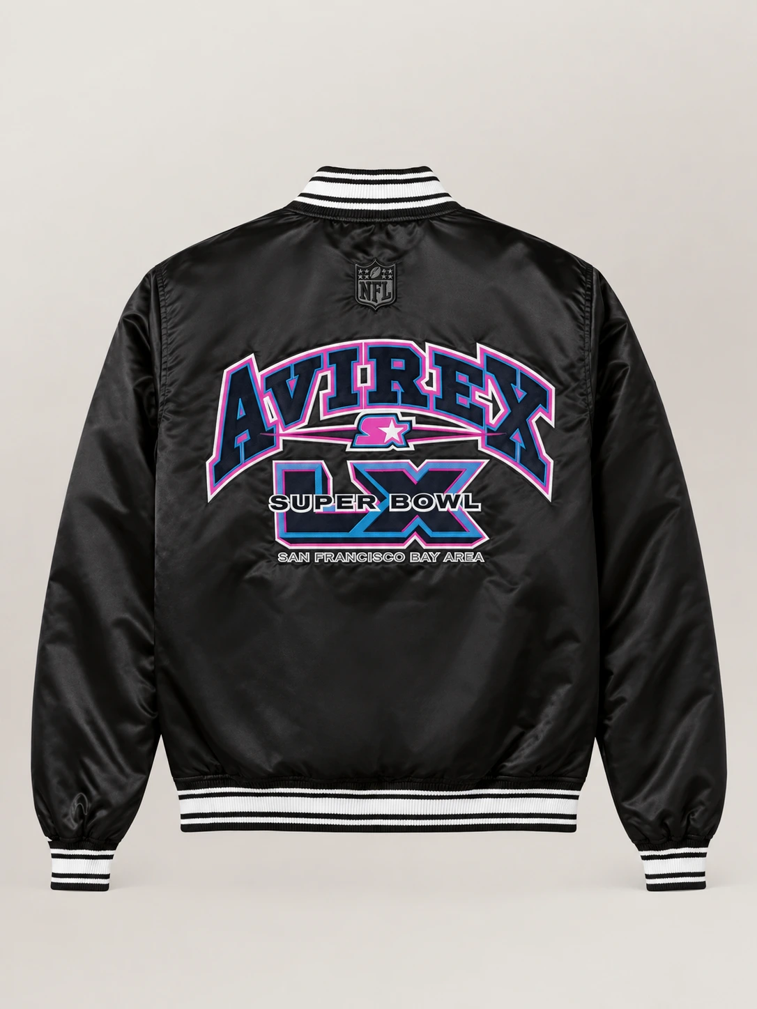 Men's Avirex X Starter Super Bowl Lx Leather Jacket