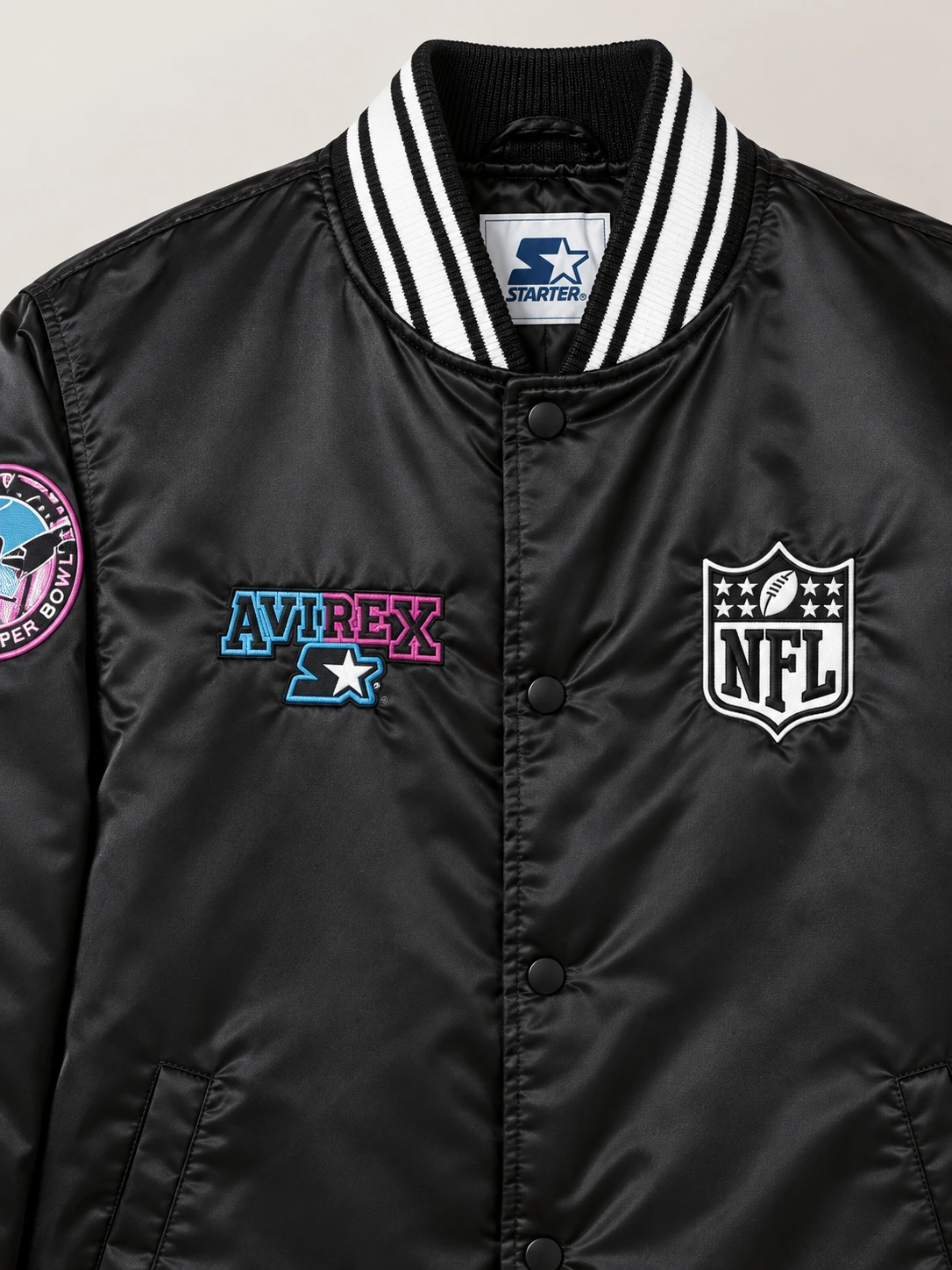 Men's Avirex X Starter Super Bowl Lx Leather Jacket