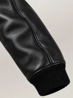 Women’s Avirex Cropped Icon Triple Black Bomber Jacket