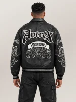 Men's Avirex Black Jacket Goth Jacket
