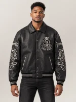 Men's Avirex Black Jacket Goth Jacket