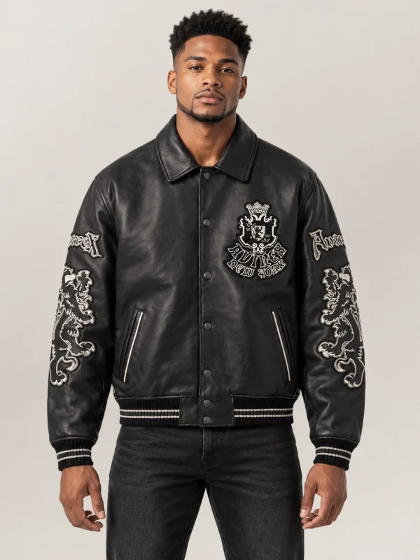 Men's Avirex Black Jacket Goth Jacket