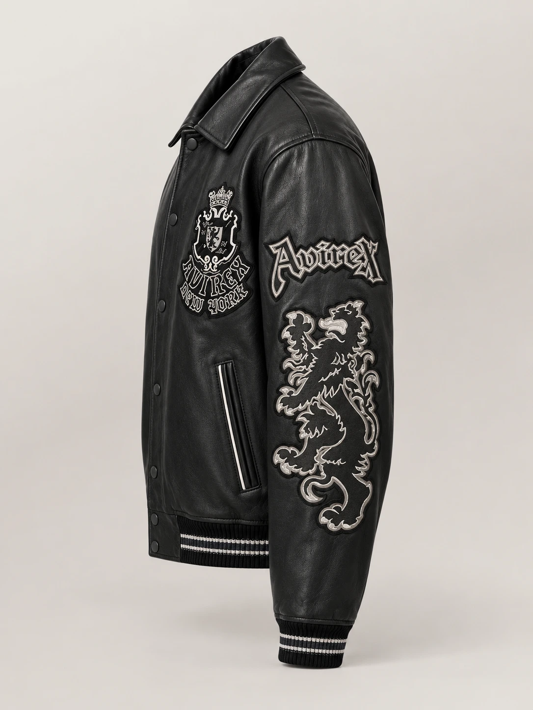 Men's Avirex Black Jacket Goth Jacket