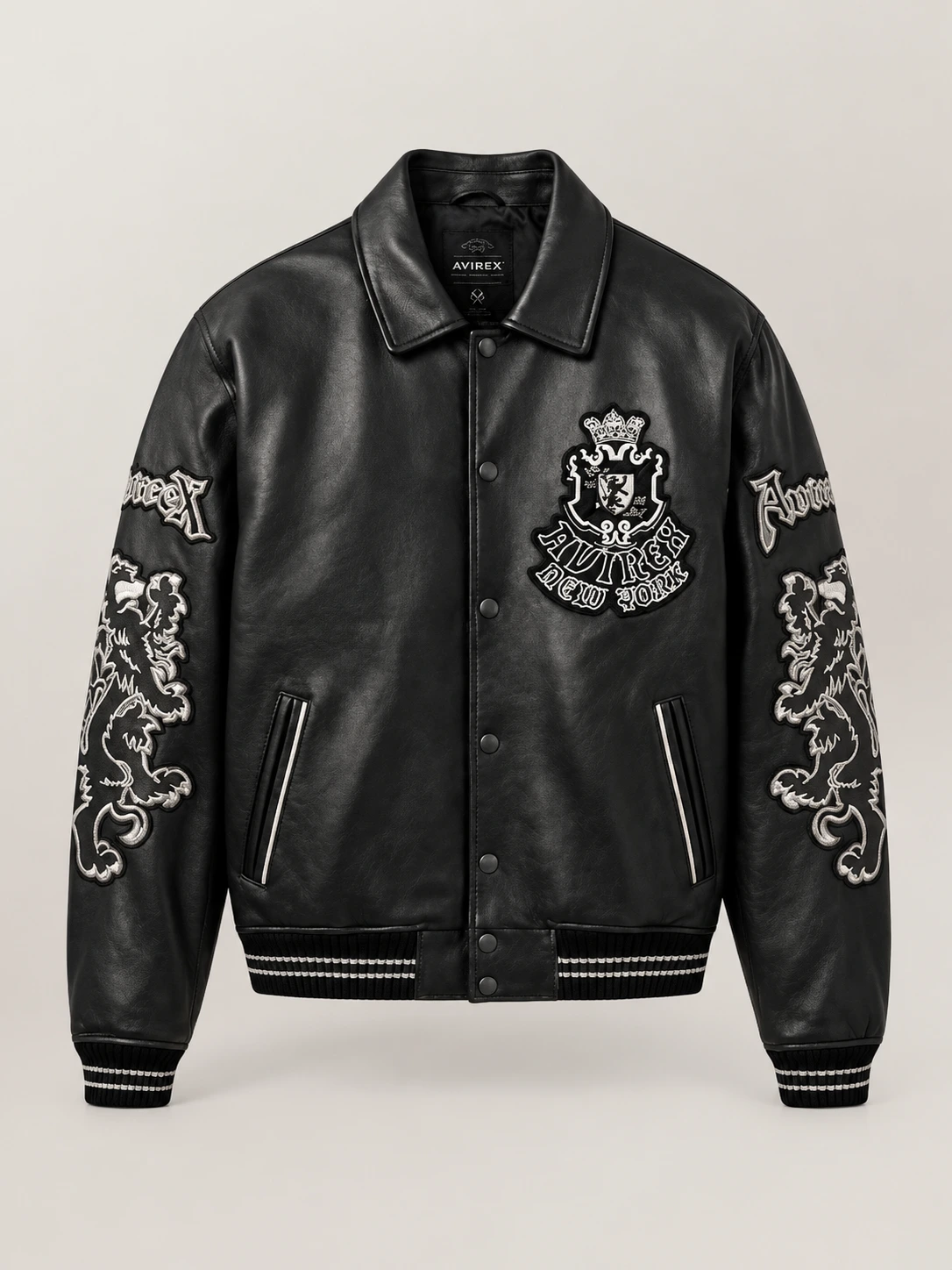 Men's Avirex Black Jacket Goth Jacket