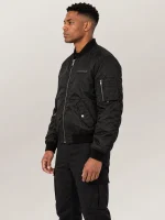 Men's Avirex Ma-1 Nylon Black Bomber Jacket