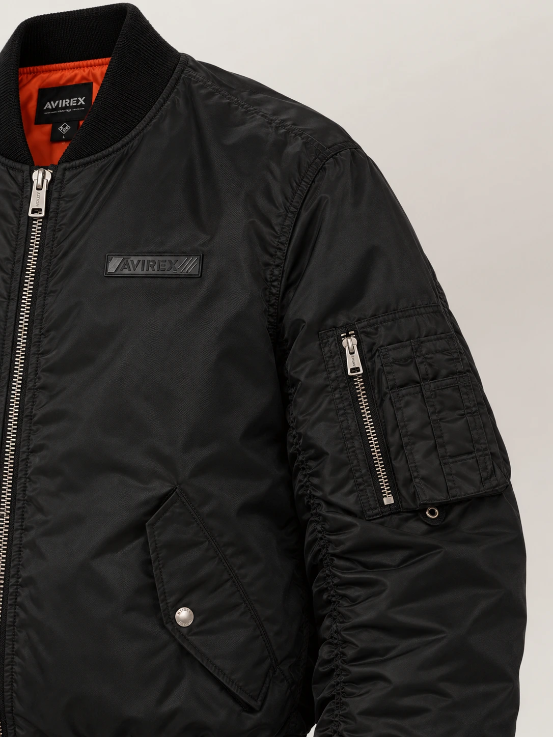Men's Avirex Ma-1 Nylon Black Bomber Jacket