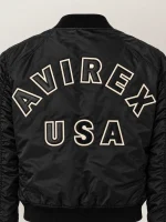 Men's Avirex Ma-1 Nylon Black Bomber Jacket