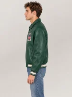 Men’s Avirex Real Leather Jacket Hunter Flight Bomber American Varsity