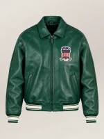 Men’s Avirex Real Leather Jacket Hunter Flight Bomber American Varsity
