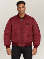 Men's Avirex Ma-1 Nylon Cabernet Bomber Jacket