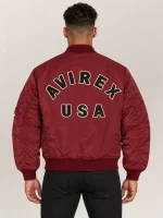 Men's Avirex Ma-1 Nylon Cabernet Bomber Jacket
