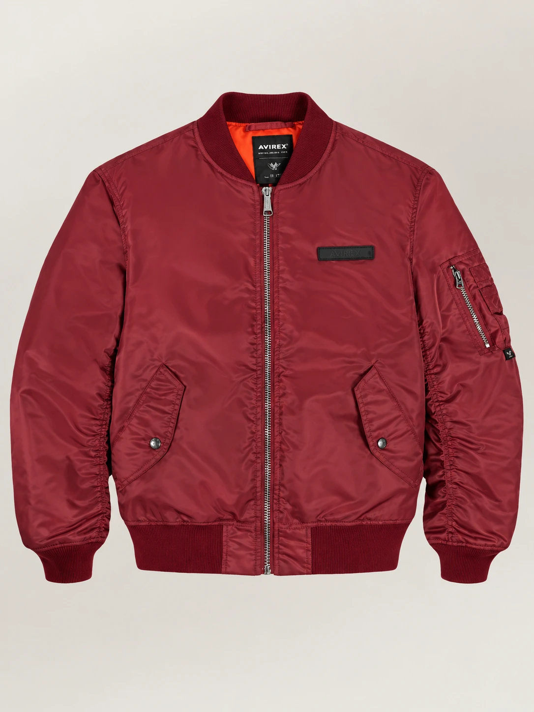 Men's Avirex Ma-1 Nylon Cabernet Bomber Jacket