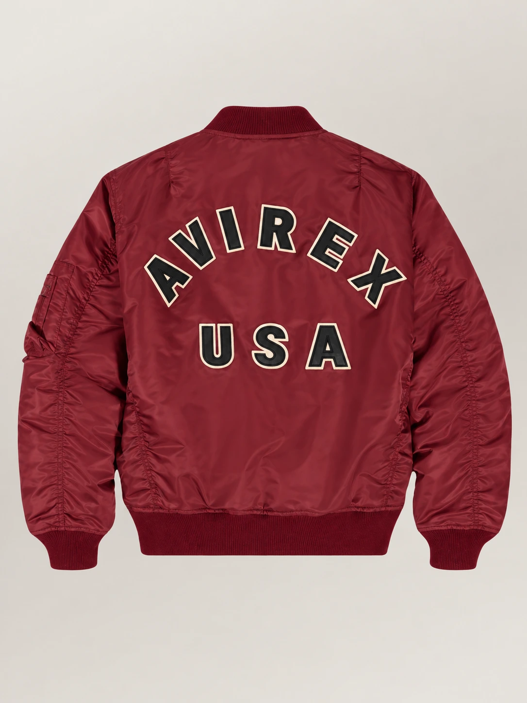 Men's Avirex Ma-1 Nylon Cabernet Bomber Jacket