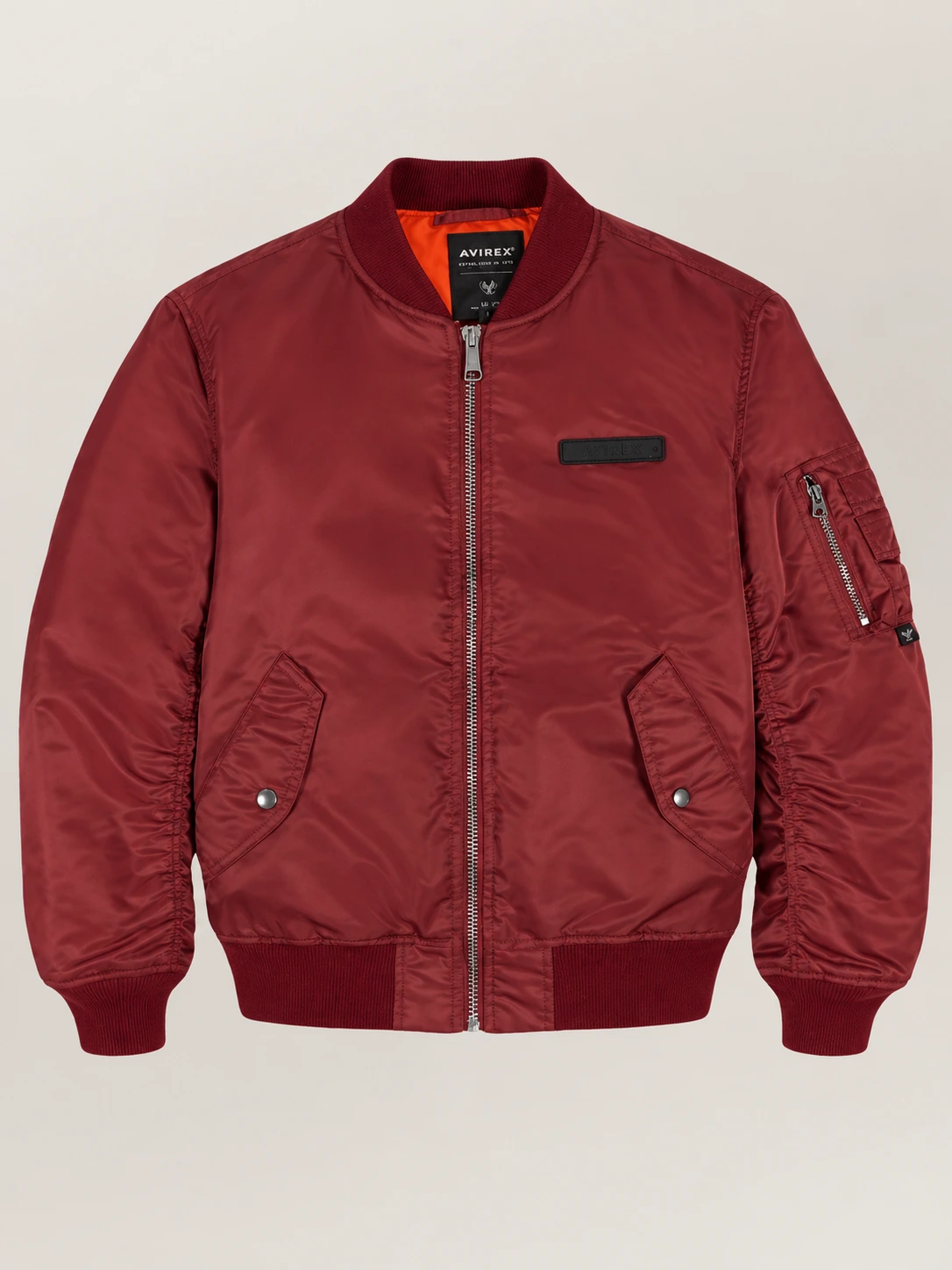 Men's Avirex Ma-1 Nylon Cabernet Bomber Jacket