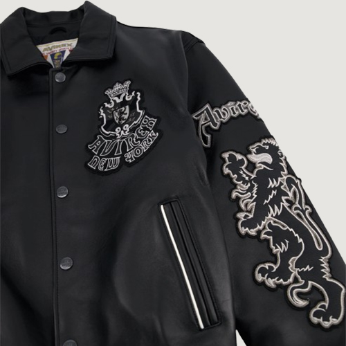 Men's Avirex Black Jacket Goth Jacket