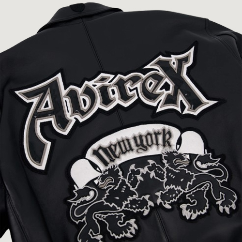 Men's Avirex Black Jacket Goth Jacket