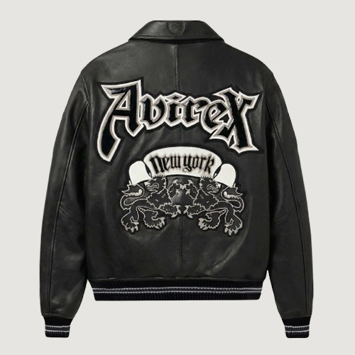 Men’s Avirex Black Jacket Goth Jacket 2